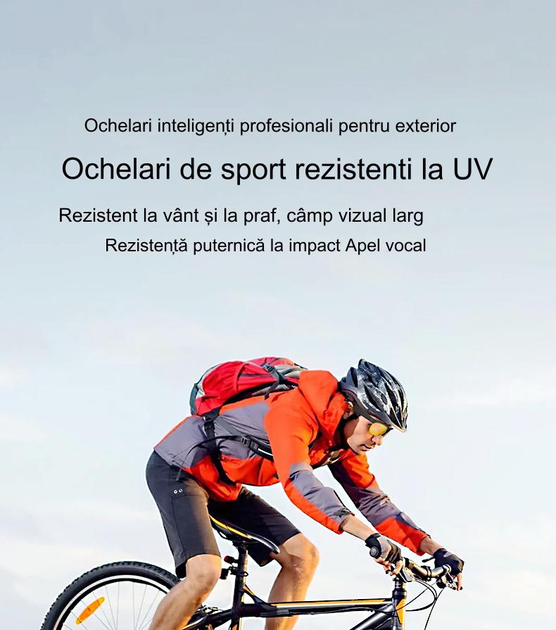 Ochelari inteligenti idealSTORE GlassesXP, Preluare Apel, Microfon HD, Bluetooth 5.3, Ascultare Muzica, Difuzoare incorporate, Sunet Stereo HD, Sunet Notificari, Asistent Vocal, Lentile TAC de Inalta Calitate, Rezistent la Impact si Apa