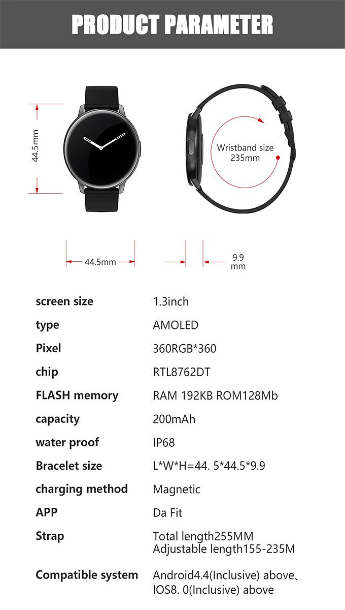 Ceas SmartWatch GoFit idealStore, Ecran Full Touch 1.3 inch, Rezistent la Apa IP68, Bluetooth, Monitor Ritm Cardiac, Tensiunea Arteriala, Oxigen din Sange, Momento Apel/Mesaje, Multi-Sport, Compatibil iOS si Android, Negru