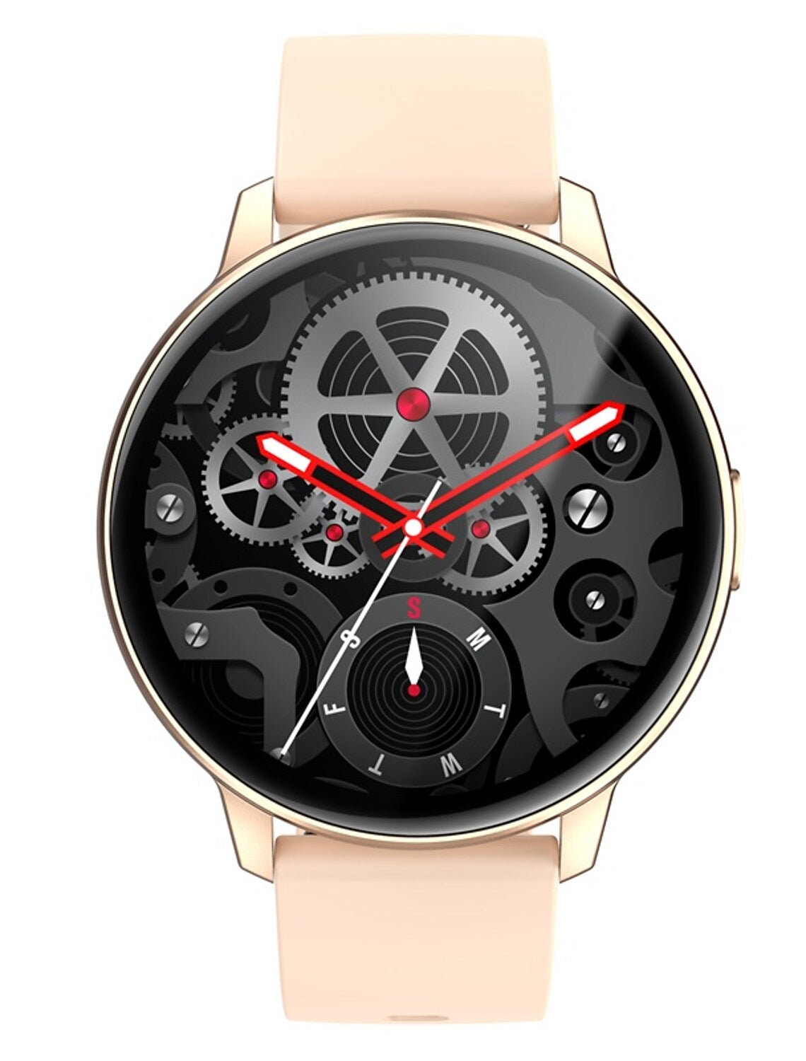 Ceas SmartWatch GoFit idealStore, Ecran Full Touch 1.3 inch, Rezistent la Apa IP68, Bluetooth, Monitor Ritm Cardiac, Tensiunea Arteriala, Oxigen din Sange, Momento Apel/Mesaje, Multi-Sport, Compatibil iOS si Android, Gold