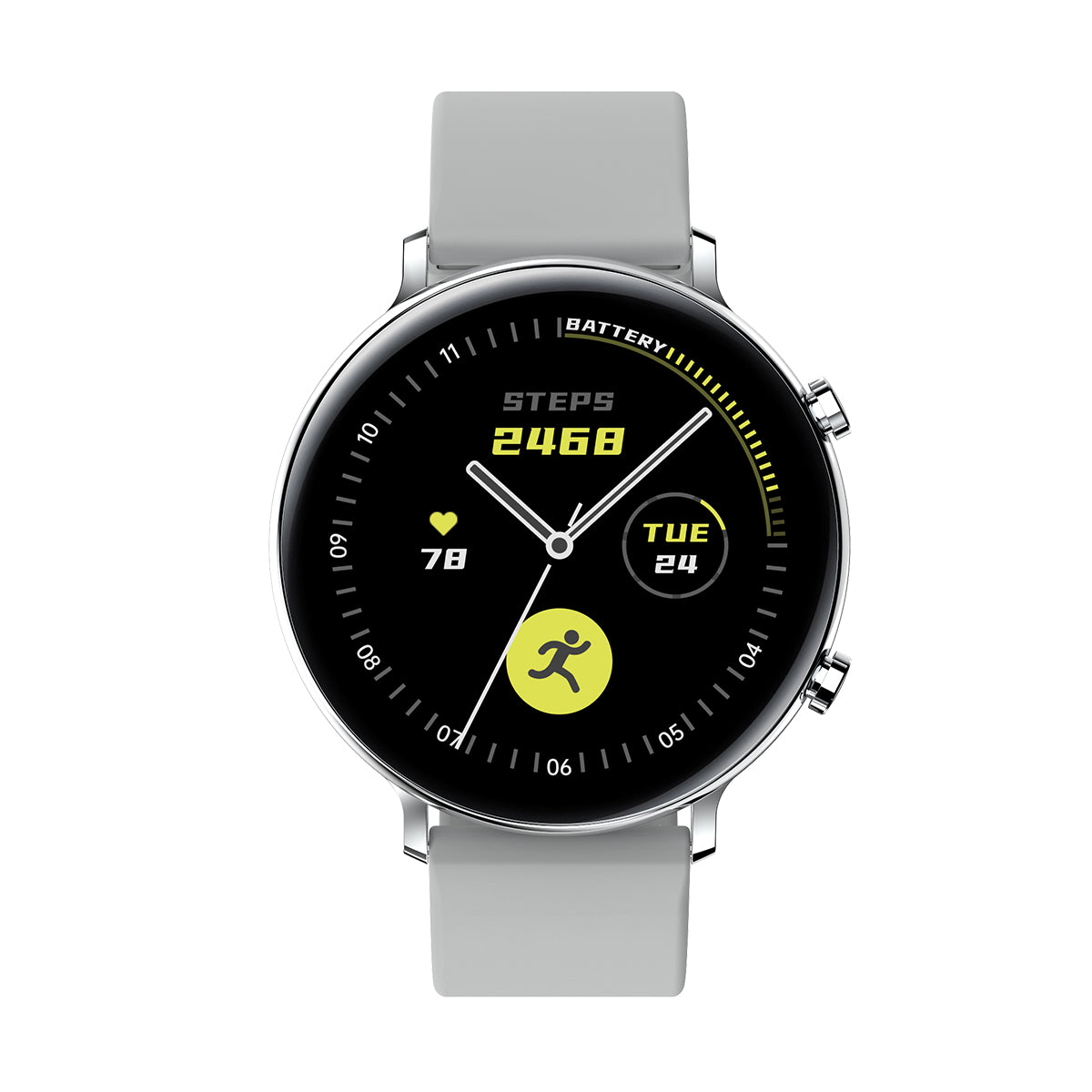 Ceas smartWatch COLLECTION W33 idealSTORE, Ecran tactil IPS, Bluetooth, Notificari, Monitorizeaza ritmul cardiac, ECG, Pedometru, Distanta, Calorii, IP 68, Gri