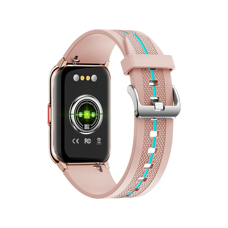 Ceas Smartwatch Pro Collection H76 idealSTORE, Ecran curbat 1.57 inch, IP68, Bluetooth 5,1, Compatibil Adroid, iOS, Pedometru, Masurarea caloriilor, Pulsului, Monitorizare ritm cardiac, Notificari, Roz