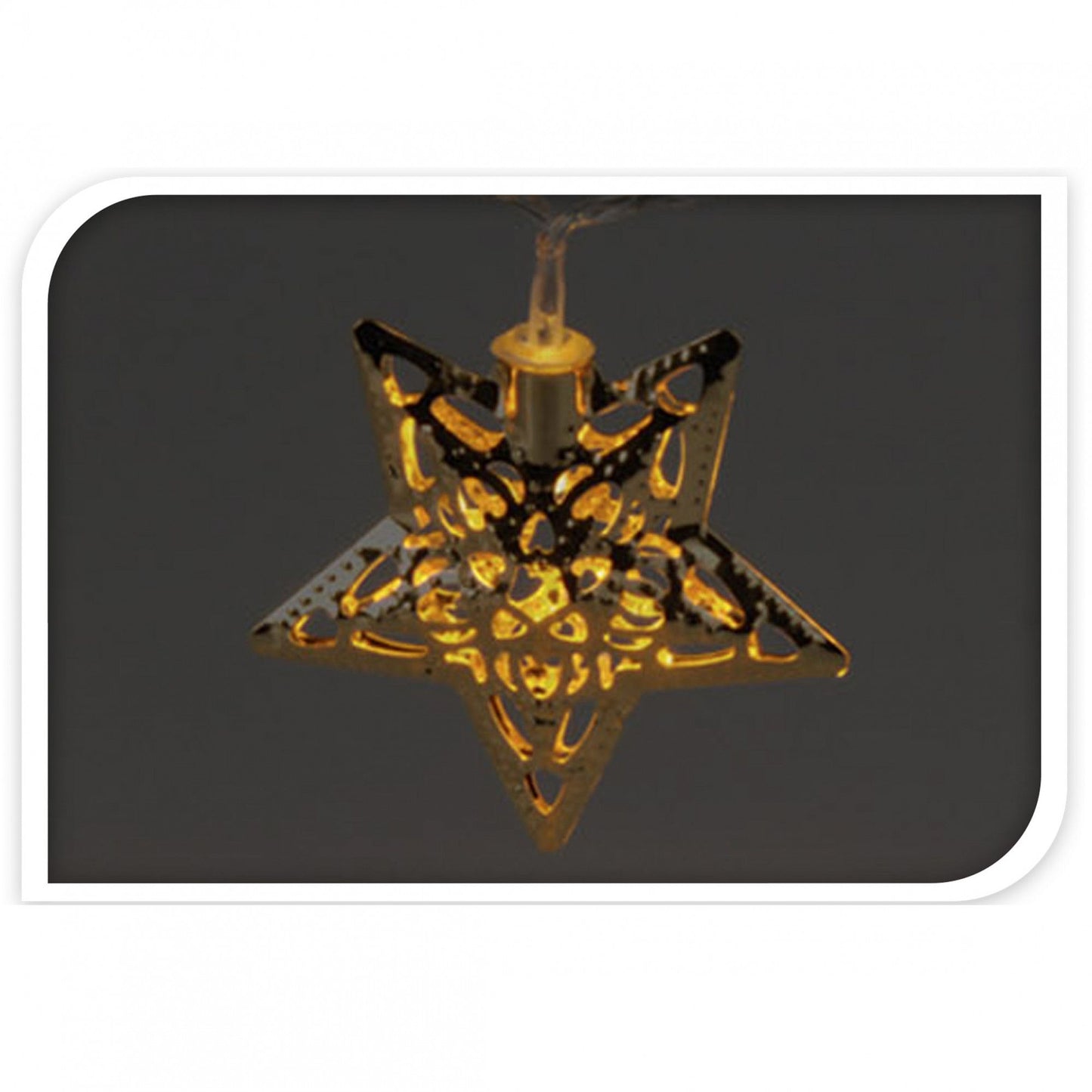 Instalatie IDL Profesionala Magia Sarbatorilor pentru brad,16 led-uri albe in forma de stea ce contureaza o atmosfera linistita si primitoare, Grad de protectie IP20