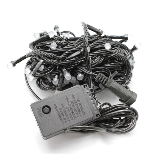 Instalatie IDL Profesionala pentru brad, 240 led-uri albe cu lumina rece pentru o ambianta placuta si o atmosfera de sarbatoare de neuitat, Controler interior/ exterior cu 8 functii, Grad de protectie IP44 si transformator de 32V