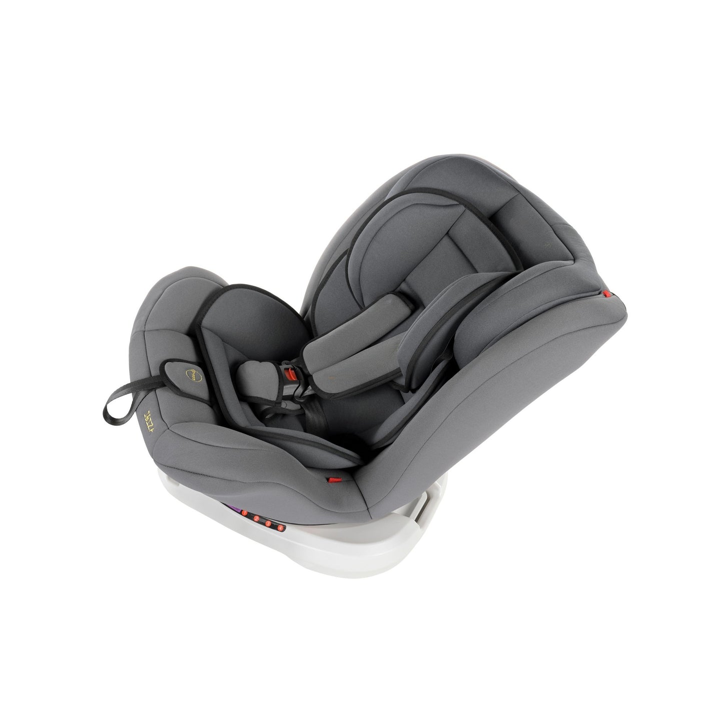 Scaun Auto Profesional Dedicat Pentru Copil, Baby Jolie IBIZA IDL Collection, 3 grupe de greutate 0-36 Kg, Rotire 360 Grade, Centuri de Siguranta in 5 Puncte, Reglarea Inaltimii, Tetierei, Spatarului, Gri