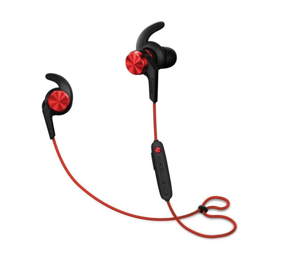 Casti Wireless Profesionale iBFee SPORT EDITION, Conexiune Bluetooth V4.2, Rezistente la apa, Grad de protectie IPX6, Creatie aerospatiala + design PET pentru sunet cinematografic, Ergonomice ce ofera confort in miscare, Rosu