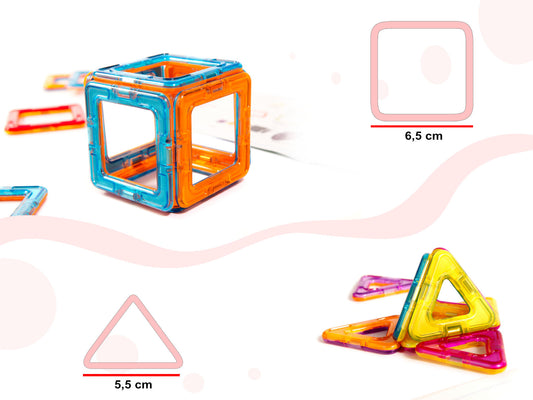 Set Inteligent de Constructie Smart Magnets 3D idealSTORE, Include 52 de Elemente Magnetice Multicolore, Magneti Puternici, Educativ- Creativ, Posibilitatea de a creea Nelimitate Forme, Stimuleaza Imaginatia, Gandirea Creativa