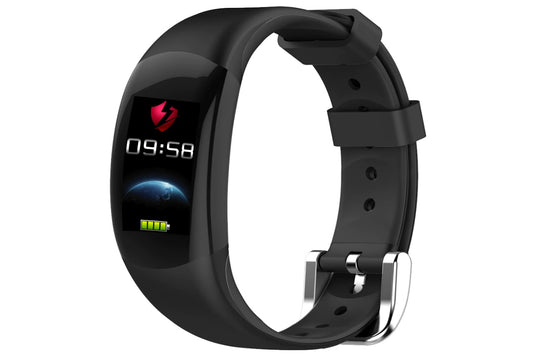 Ceas Smartwatch si Bratara Fitness Smart Life 2019, Monitorizare Puls, Pasi, Calorii, Notificare Mesaje si Apeluri, Curea Silicon Moale, Culoare Negru