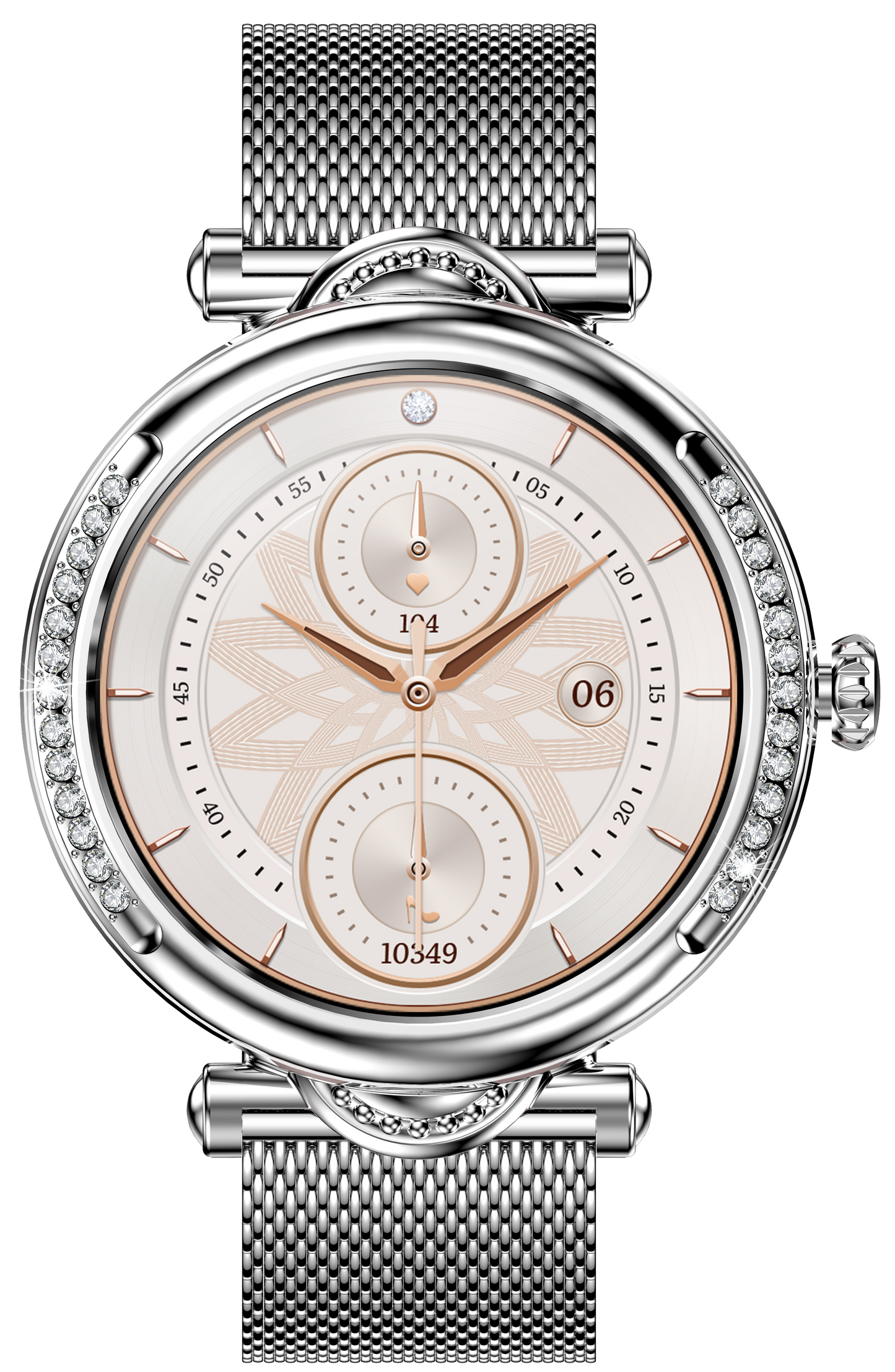 Smartwach LuxStyle idealSTORE, Apel Bluetooth, Sunet HD Voice, Agenda Telefonica, Design Lux-Elegant, Ecran HD 1.27', Monitorizare Oxigen, Tensiune, Puls, Somn, Mod Multi-Sport, Cadran Personalizat, Rezistent apa IP67, Bratara Metalica Silver