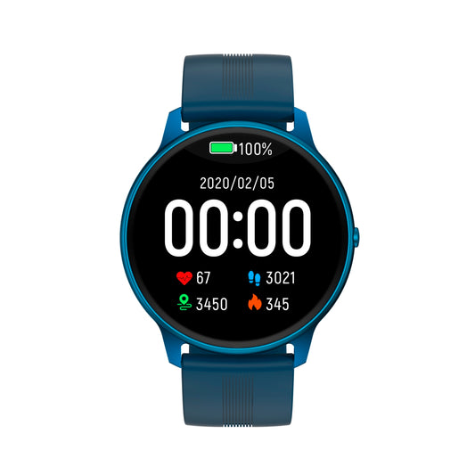 Smartwatch idealStore Xtreme11, Prognoza Meteo, Preluare Apeluri, Notificari prin Vibrare, Functii monitorizare Sanatate, 8 moduri Sport, Bluetooth, Ecran Curbat, Impermeabil IP68, Compatibil IOS si Android, culoare Albastru