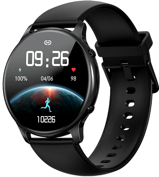 Smartwatch si Bratara de Fitness idealStore SlimeSport36, MultiSport, Obiectiv Pasi, Ritm Cardiac, Calorii Arse, Analiza Somnului, Notificari, Negru