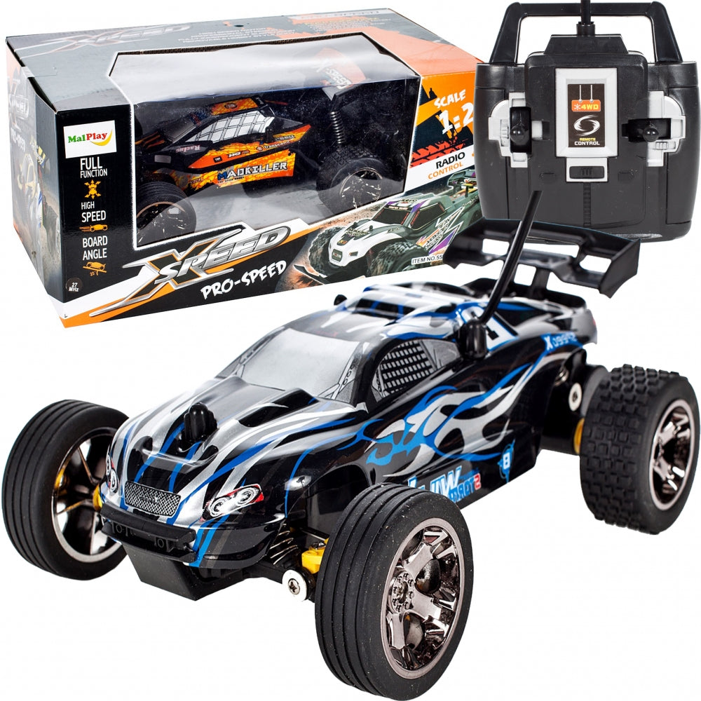 Masinuta cu telecomanda si suspensii OFF-ROAD idealBlue Sport, Dimensiuni 22 x 14 x 8 cm, Scara 1:22, Manevrabilitate ridicata, Dezvolta coordonarea si abilitatile motrice, Maxim 15/h