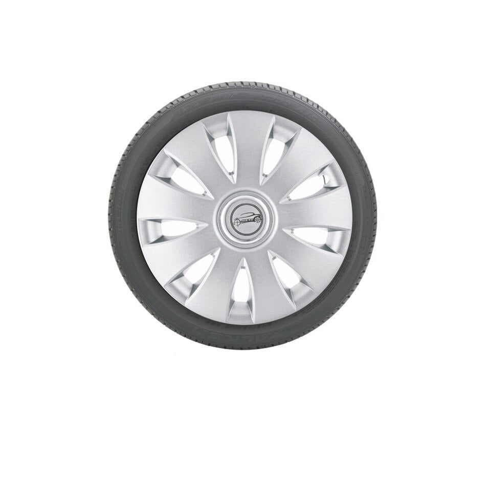 Set 4 Capace roti IDL -15 inch - Capace roti Ring AURA cu inel cromat, material rezistent la viteze mari