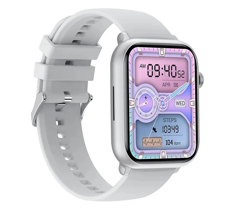 Ceas Smartwatch ModernWatchIdealStore, Ecran AMOLED HD 1.78 inch, Preluare Apeluri si Mesaje Bluetooth, NFC, Monitorizare Ritm Cardiac si Somn, Asistent Vocal, Difuzor si Microfon incorporat, IP67, Alarma, Android-IOS, Long Battery, Gray Edition