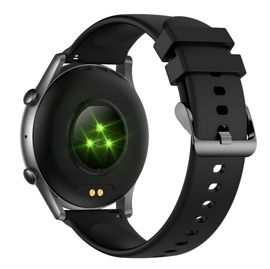 Ceas Smartwatch Moon Style Collection IdealStore, Ecran AMOLED HD 1.43 inch, Preluare Apeluri si Mesaje Bluetooth, NFC, Monitorizare Ritm Cardiac si Somn, Asistent Vocal, Difuzor si Microfon incorporat, IP67, Alarma, Android-IOS, Long Battery, Black