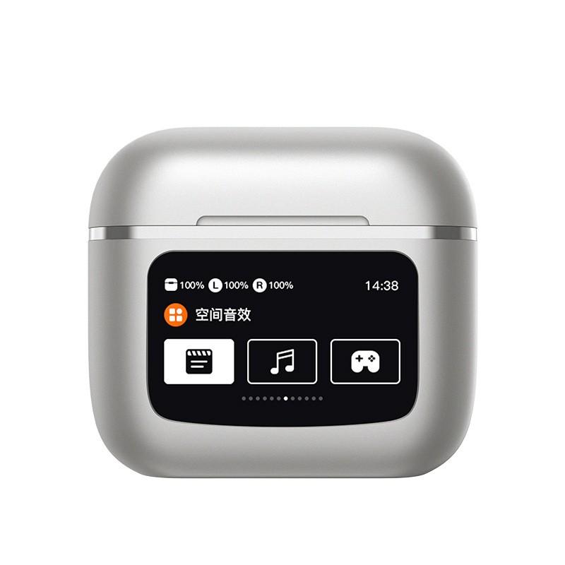 Casti Wireless cu Touch Screen idealSTORE NewXOne, Microfon, Bass Profund, Touch Screen, sunet Stereo la 360, Functie de Apel Primit, Raspundere-Respingere Apel, Reducere Zgomot ENC, Spectacol Lumini LED, culoare Alb