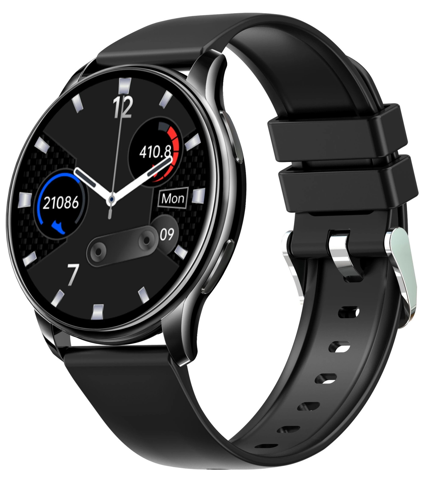 Ceas Smartwatch OPPOS idealStore, Ecran HD 1.32 inch, Notificari Apeluri/Mesaje/App, Rezistent la Apa, Monitor Frecventa Cardiaca, Somn, Momento Menstrual, Termometru Corporal, Multi Sport, Compatibil iOS si Android, Negru