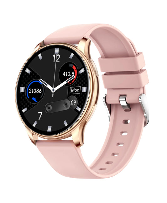 Ceas Smartwatch OPPOS idealStore, Ecran HD 1.32 inch, Notificari Apeluri/Mesaje/App, Rezistent la Apa, Monitor Frecventa Cardiaca, Somn, Momento Menstrual, Termometru Corporal, Multi Sport, Compatibil iOS si Android, Auriu