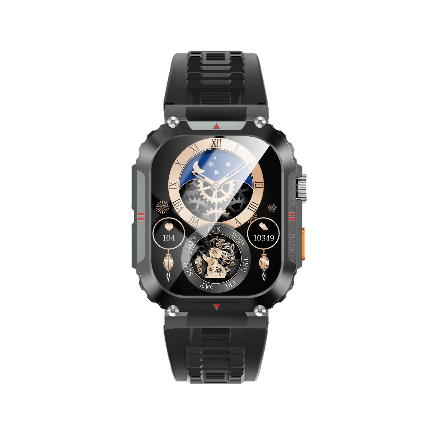 Ceas SmartWatch OXIMAN idealSTORE, Ecran Full Touch IPS 2, 02 inch, Blouetooth Call, Android/IOS, Control Muzical, Multi Sport Vreme, Fitness Traker, IP68, Notificari Mesaje, Apeluri, Asistent Vocal, Monitorizeaza, Tensiunea Arteriala, Somn, Oxigen