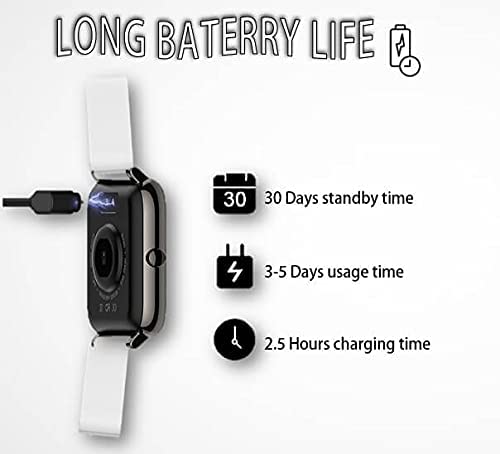 Ceas SmartWatch Plus Bakeey idealStore, Rezistent la Apa, Control Camera, Monitorizare Ritm Cardiac, Tesiune Arteriala, Pulsoximetru, Culoare Alb