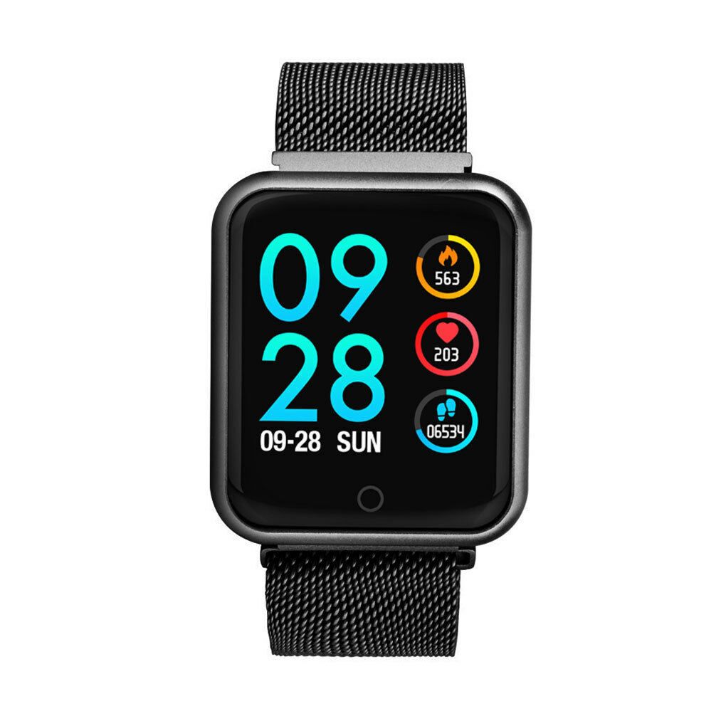 Smartwatch idealSTORE LUXURY P68 cu bratara metalica, Display de 1.3 inch IPS color Tactil, Monitorizare Ritm Cardiac, Presiune Vasculara, Incarcare Magnetica, Bluetooth 4.0, Android 4.4 / IoS 9.0, Negru