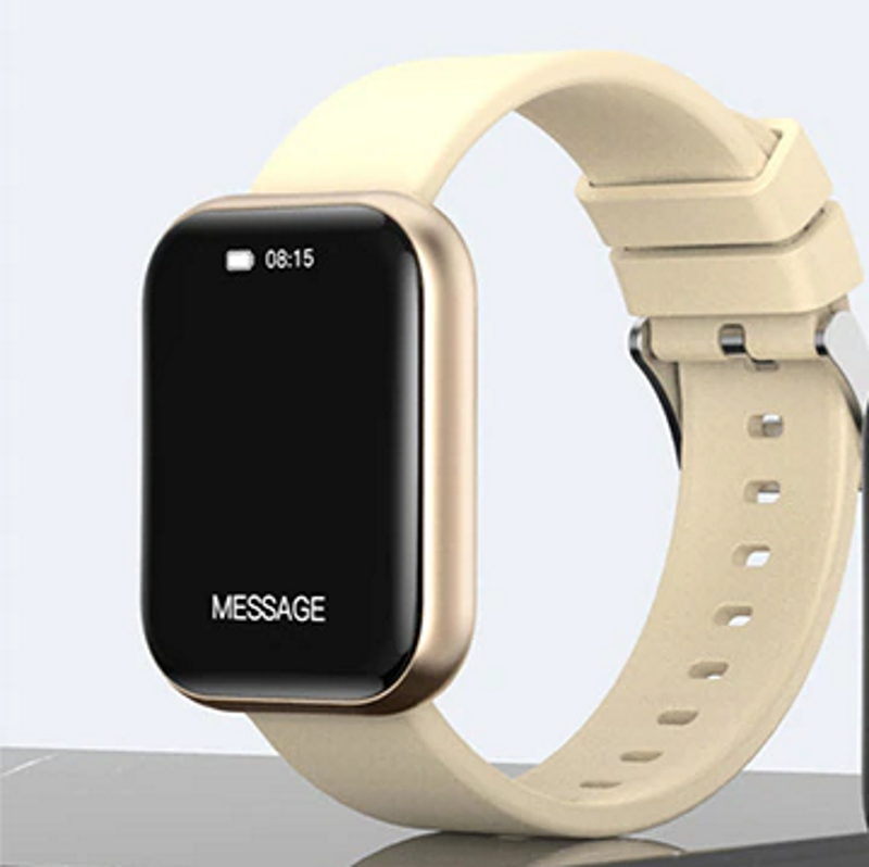 Ceas Smartwatch idealStore ProSmart Monitorizare Temperatura Corporala, Ritm Cardiac, Oxigen, Moduri Sport, Rezistent la Apa IP68, Ecran Complet Tactil, Gold