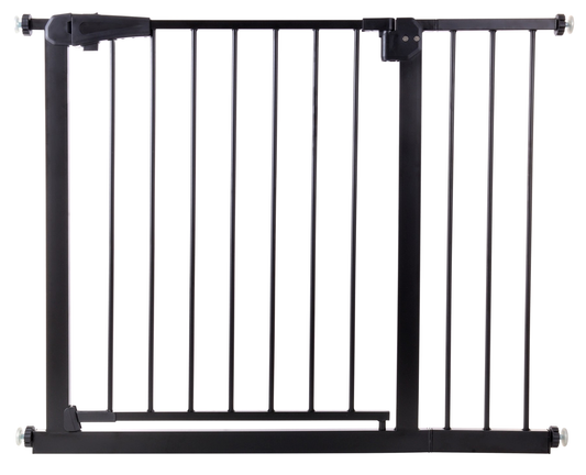 Poarta de Siguranta idealStore Safety Gate pentru Scari, dimensiuni ajustabile 75 - 103 cm, Fabricata din Otel, culoare Neagra