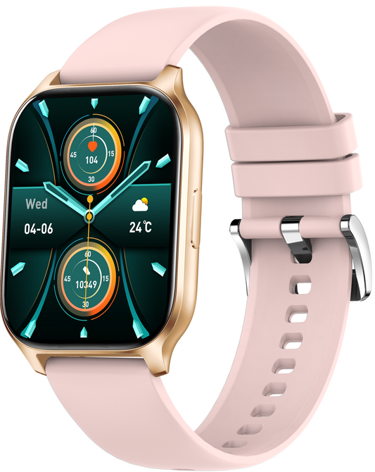 Ceas Smartwatch idealSTORE PopUP, Apel Telefonic, Hands Free, 100 Moduri Sportive, Ecran 2,02', Sunet HD, Comenzi Vocale-Siri, Redare muzica, Monitorizarea Sanatatii, Oxigenul din Sange, Mesaje si Notificari, Silicon Gold