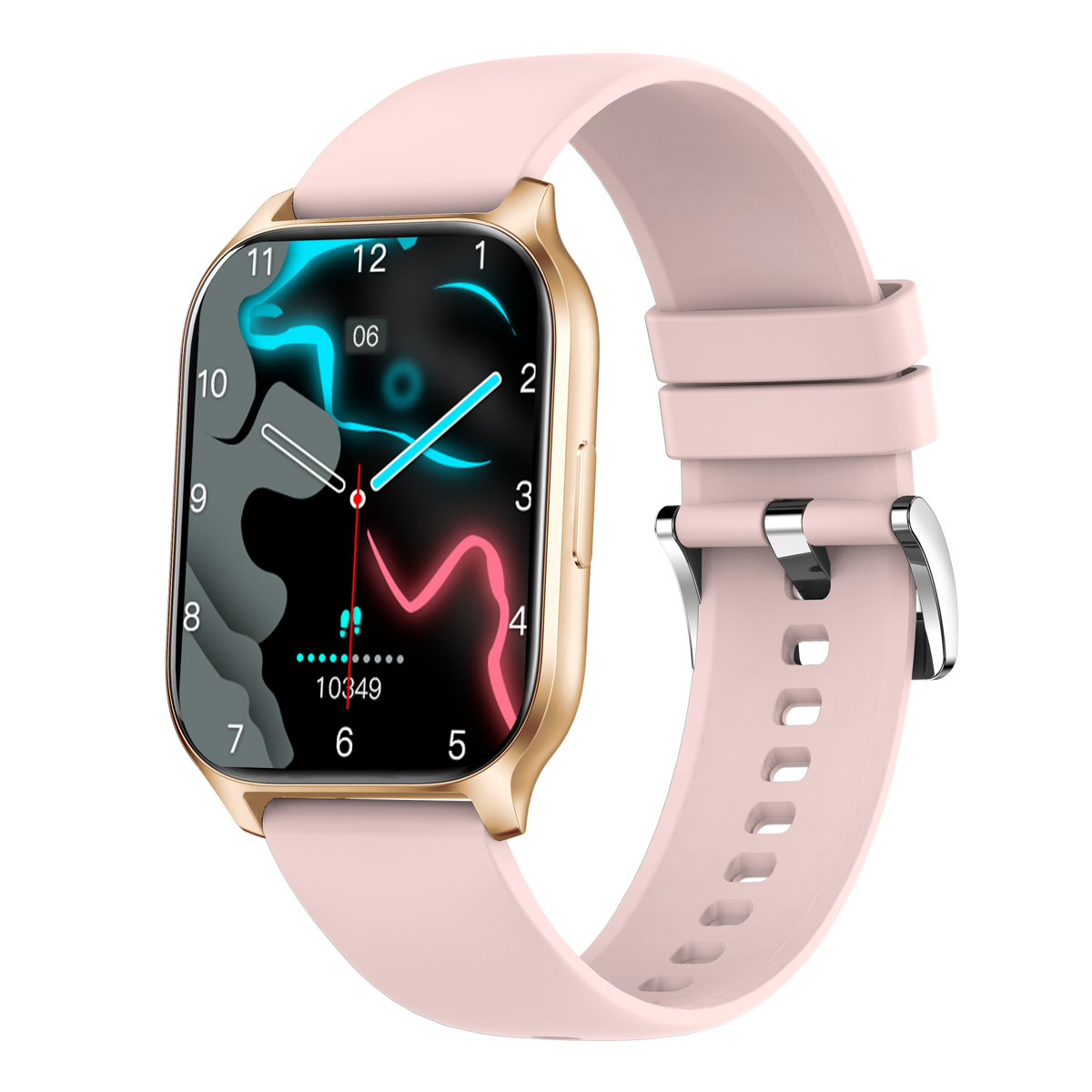 Ceas Smartwatch idealSTORE PopUP, Apel Telefonic, Hands Free, 100 Moduri Sportive, Ecran 2,02', Sunet HD, Comenzi Vocale-Siri, Redare muzica, Monitorizarea Sanatatii, Oxigenul din Sange, Mesaje si Notificari, Silicon Gold