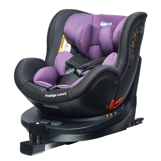 Scaun auto Profesional dedicat pentru copil, BABY JOLIE PRESTIGE LUXURY IDL Collection ,picior telescopic stabil, Pentru 3 grupe de greutate intre 0-36 Kg, Tehnologie ISOFIX , Rotire 360 grade cu Reglarea pozitiei de somn, Violet