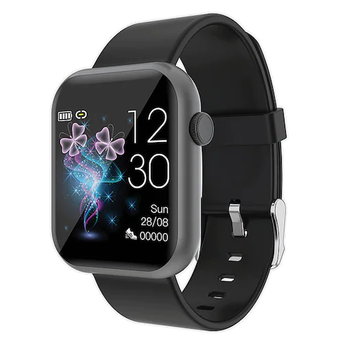 Ceas SmartWatch idealSTORE Refined Legend, Display IPS de 1.3 inch 2,5D cu margini curbate, Bratara de silicon, IP67, Monitorizeaza ritmul cardiac, Tensiunea arteriala, Oxigenul din sange, Somnul, Caloriile arse, Negru