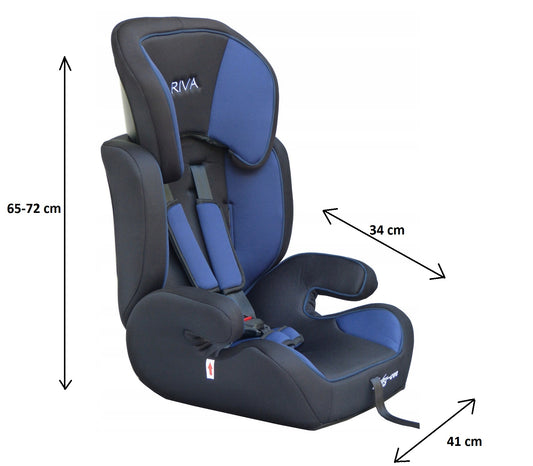 Scaun auto PROFESIONAL pentru copil , Riva Junior Dark Blue , Model 2018 , Pentru 3 grupe de greutate intre 9-36 kg, , Culoare Negru-Albastru Inchis, ce asigura maximul de siguranta si confort pentru copilul dumneavoastra, ideal pentru calatorii