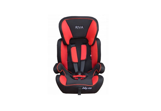 Scaun auto PROFESIONAL pentru copil, Riva Junior Red, Model 2018, Pentru 3 grupe de greutate intre 9-36 kg,, Culoare Negru-Rosu, ce asigura maximul de siguranta si confort pentru copilul dumneavoastra, ideal pentru calatorii