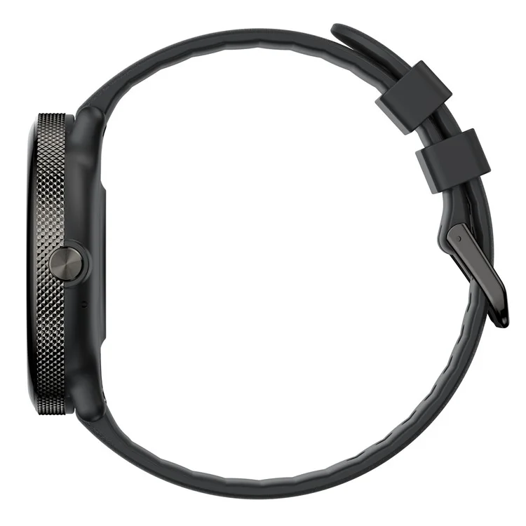 Smartwatch idealSTORE S24Watch, Ecran rotund AMOLED, Apel Bluetooth, Monitorizare Ritm Cardiac si Stare de Sanatate, Multi-Sport, Monitor Somn, Ceas cu afisaj Permanent, Memento Aplicatii Sociale, Senzor Optic Masurare Oxigen, Bratara din Silicon Neagra