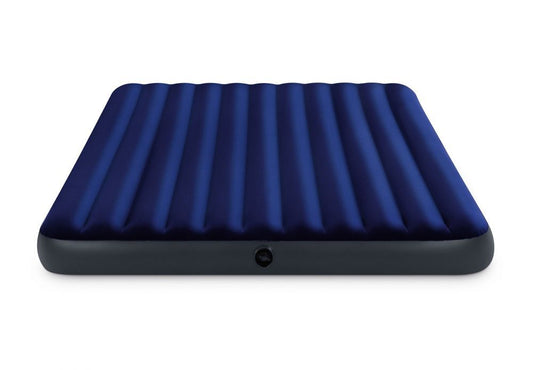 Saltea gonflabila cu kit de reparatie idealSTORE, Dimensiuni 203 x 183 x 22 cm, Fabricata din material rezistent, Permite utilizarea pentru doua persoane, Echipata cu o supapa boston care permite umflarea rapida