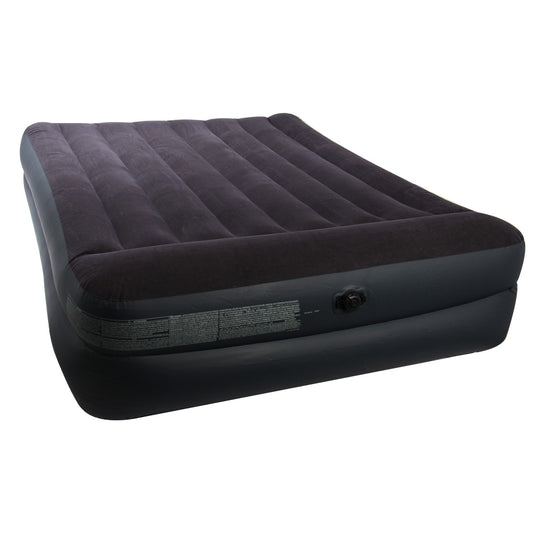 Saltea gonflabila pentru camping IDL Sleep High Delux cu pompa electrica, pentru 2 persoane, 203x152x46, fabricata din material rezistent