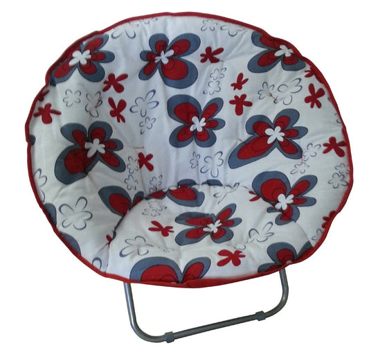 Scaun camping pliant IDL SummerTime Moon Flower, Cu structura metalica, Forma rotunda, Material confortabil, Rezistenta sporita, Dimensiuni 80 x 80 x 82 cm