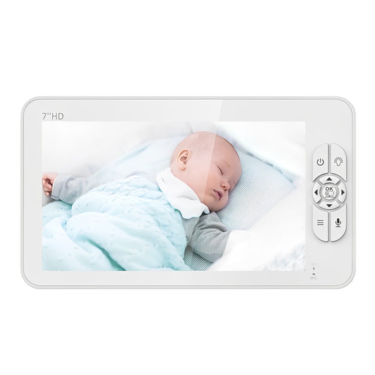 Baby Monitor ShineBaby IdealStore, Ecran HD de 7 inch, Monitorizare temperatura, Rotire Verticala si Orizontala, Vedere de inalta calitate pe timpul noptii, Cantece de leagan, Raza mare de actiune pana la 300m, Zoom 4X, Comunicare intre cele 2 dispozitive