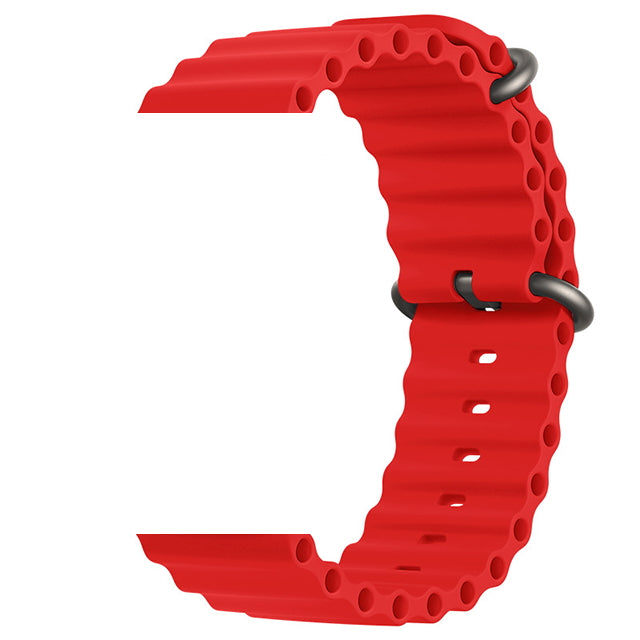 Bratara XStrap compatibila Smartwatch Ultra Watch IdealStore, Silicon rezistent, Fara cusaturi, Dimensiune 49 mm, Red Edition