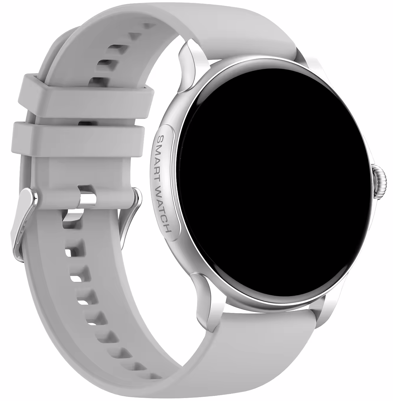 Ceas Smartwatch idealSTORE STMone, Apel Bluetooth, Asistent Vocal, Ecran AMOLED, 100+ Moduri Sport, Aplicatie Menstruala, Management Somn, Monitorizare Sanatate, Ritm Cardiac, Oxigen, NFC, Bratara Silicon Gri