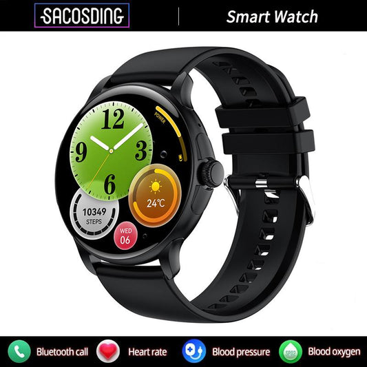 Ceas Smartwatch idealSTORE STMone, Apel Bluetooth, Asistent Vocal, Ecran AMOLED, 100+ Moduri Sport, Aplicatie Menstruala, Management Somn, Monitorizare Sanatate, Ritm Cardiac, Oxigen, NFC, Bratara Silicon Black