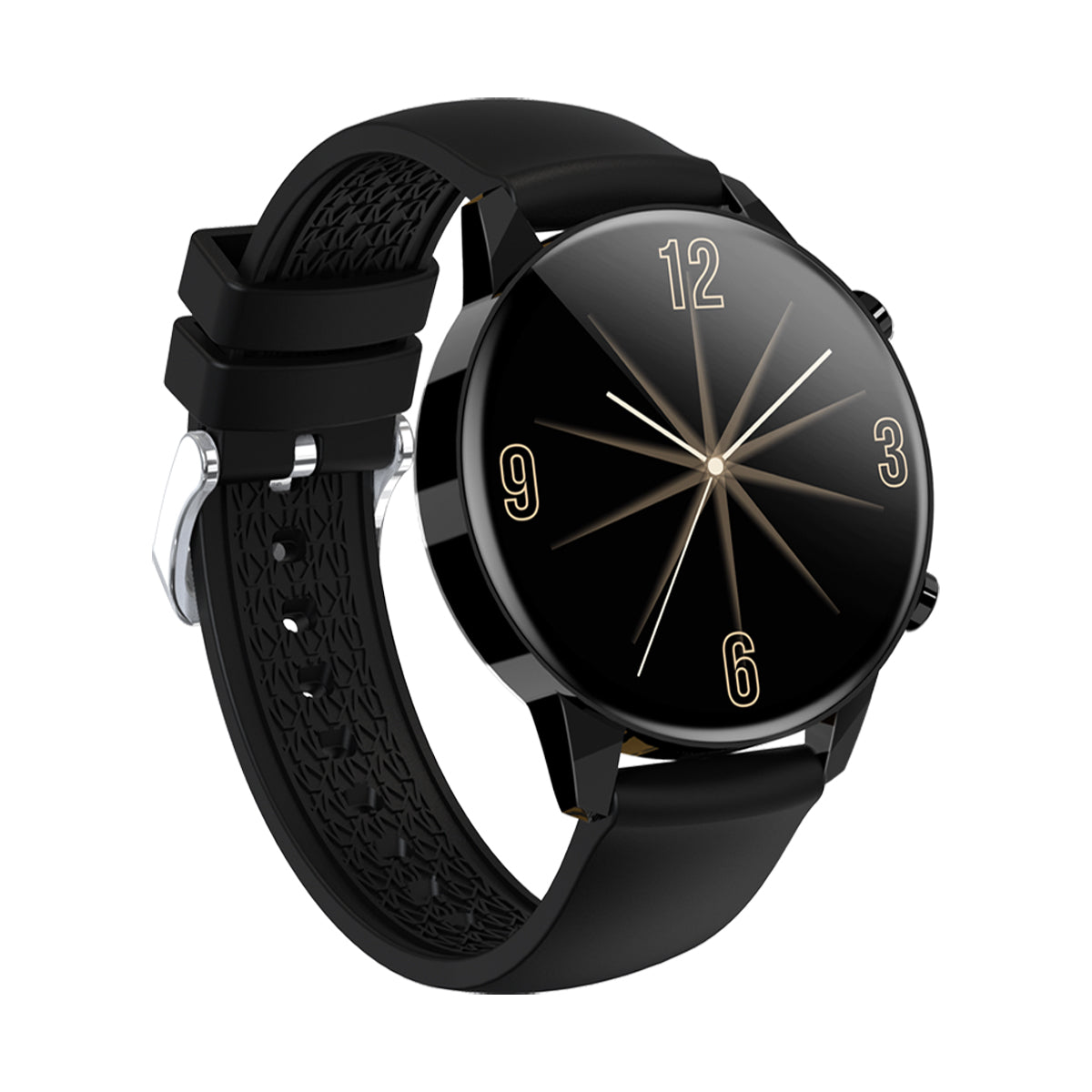 Ceas SmartWatch SuperPro idealStore, Ecran Amoled 1.2 inch, Notificari App, Monitorizare Ritm Cardiac, Tensiune Arteriala, Oxigen din sange, Moduri Sport, Rezistent la Apa, Compatibil iOS si Android, Negru