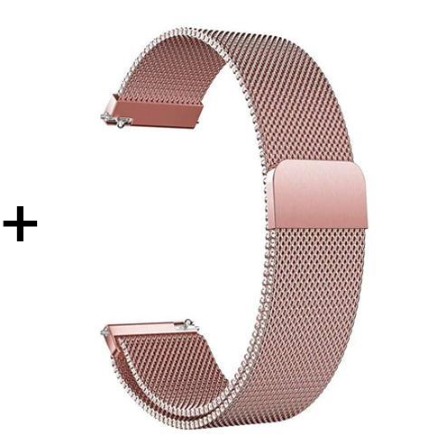 Ceas SmartWatch si Bratara Fitness IdealSTORE Tiger 70, Bratari de silicon si metal, Display de 1.45 inci, Design placut potrivit oricaror ocazii, Numeroase functii ce masoara pulsul si perioadele de sedentarism dar si timpul petrecut activ, Roz