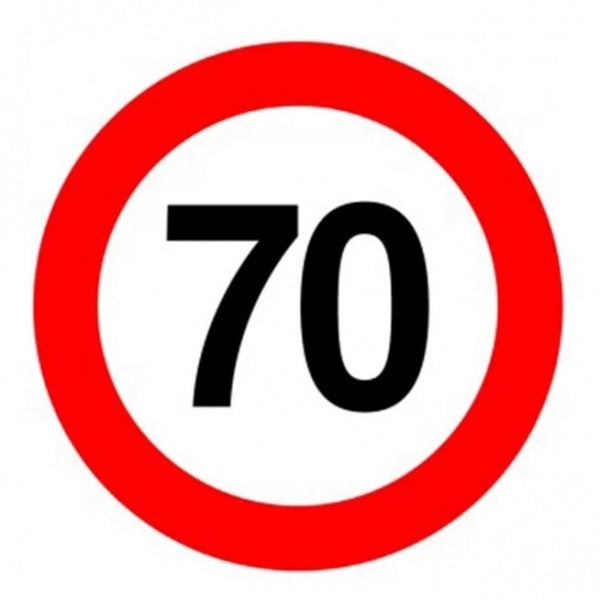 Abtibild IdealSTORE pentru limitare de viteza reflectorizant 70 Km/h