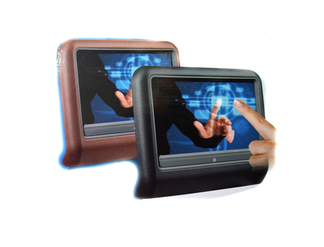 Set DVD + 2 MONITOARE pentru tetiere cu TouchScreen, USB, CARD, TELECOMANDA, Culoare : Negre