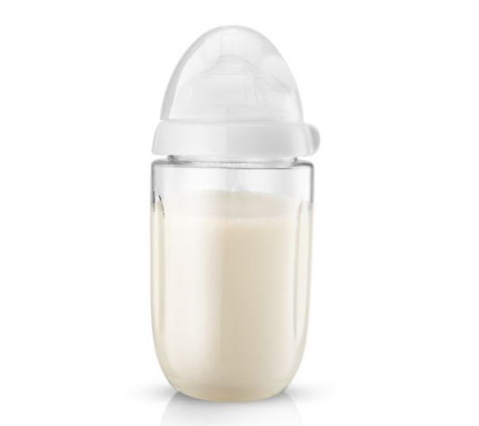 Capac cu tetina pentru biberon MixBaby IdealStore, Potrivit pentru recipientul de lapte sau piureuri ale bebelusului, Special conceput pentru blenderul RealMix