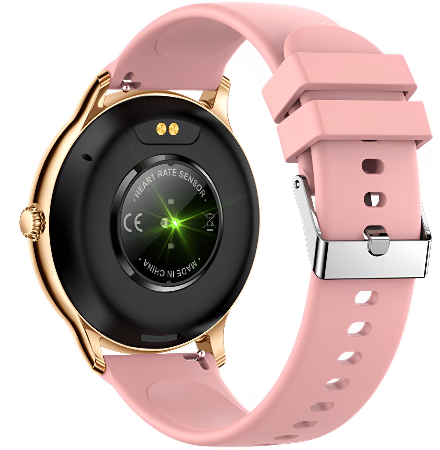 Ceas Smartwatch Tokio Fashion idealSTORE, Ecran Rotund LCD, UltraSlim, Apeluri Bluetooth, Android- iOS, Monitorizare Ciclul Menstrual, Pasi, Calorii, Tensiunea Arteriala, Ritm Cardiac, Pedometru, Control Muzica, MultiSport, GPS, LongLife Battery, GOLD