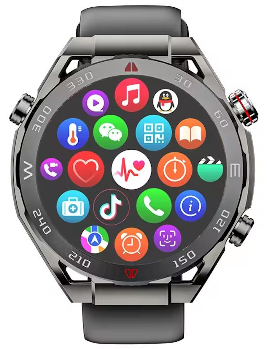 Ceas Smartwatch idealSTORE ViperWatch, cu SIM, Apel, Apel Video, Navigatie GPS, 4G, WiFi Camera 5 Mpx, Sistem Operarare Android, Aplicatii Sociale, Memorie 16 GB, Ritm Cardiac, Oxigen Sange, Tensiune Arteriala, Carcasa din Fibra de Carbon