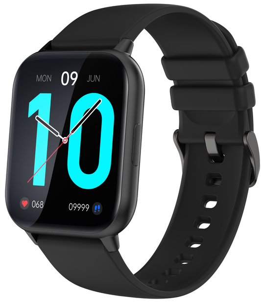 Smartwatch idealSTORE SaphirVision, Apel Bluetooth, Ecran HD Curbat 1,91 inchi, Monitorizare Fitness, Ritm Cardiac si Tensiune Arteriala, Compatibil iOS/Android, Negru