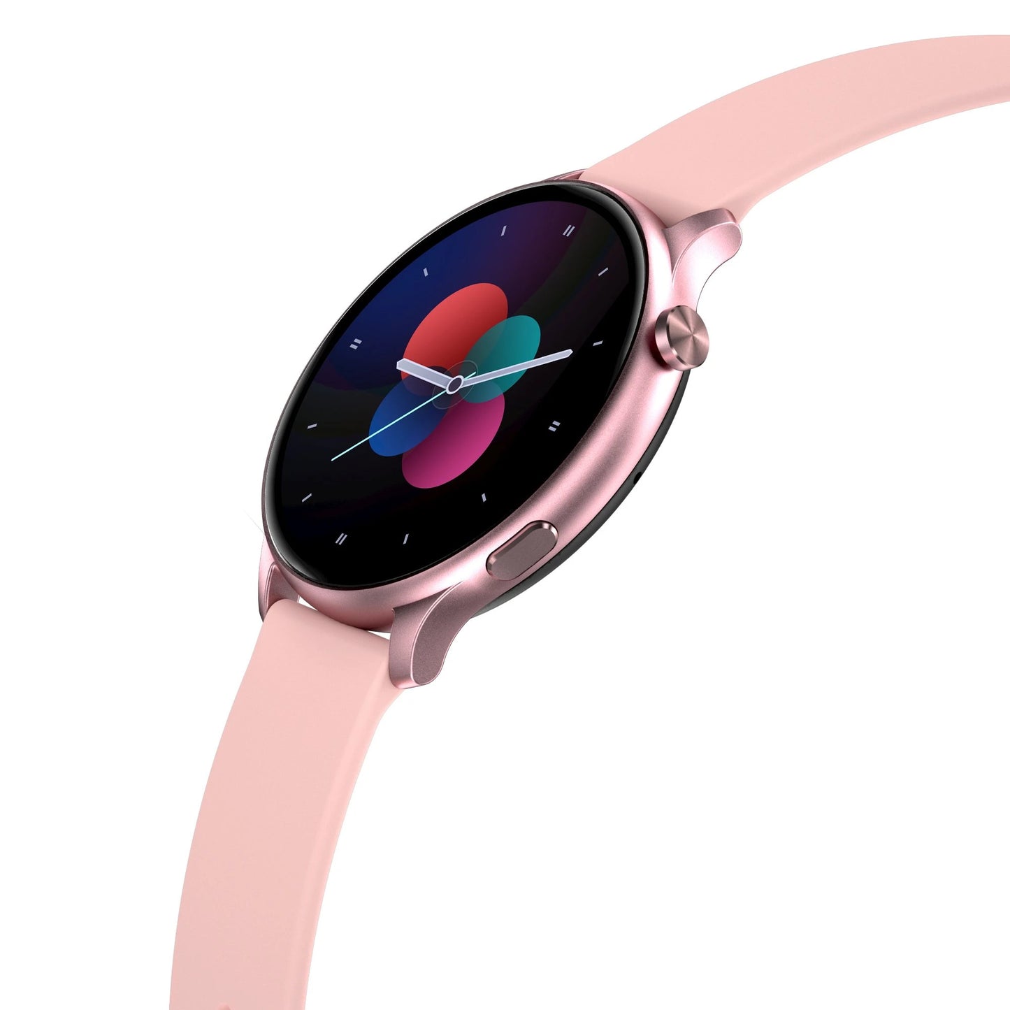 Smartwatch VIVA PINK IdealStore Full HD, Ecran de 1.28 Inch cu rezolutie 240x240, Monitorizare tensiune arteriala si frecventa cardiaca, Rezistent la apa IP67, Preluare apeluri si mesaje Bluetooth, Mod multi-sport, Sistem de operare Android sau IOS