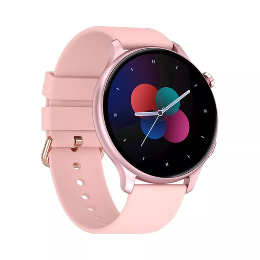 Smartwatch VIVA PINK IdealStore Full HD, Ecran de 1.28 Inch cu rezolutie 240x240, Monitorizare tensiune arteriala si frecventa cardiaca, Rezistent la apa IP67, Preluare apeluri si mesaje Bluetooth, Mod multi-sport, Sistem de operare Android sau IOS